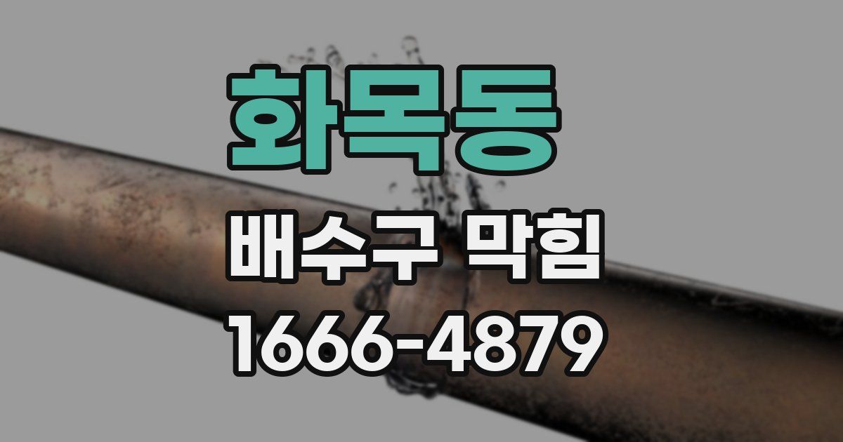 화목동 배수구 막힘