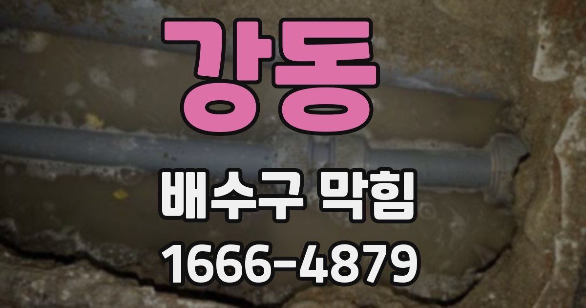 강동 배수구 막힘