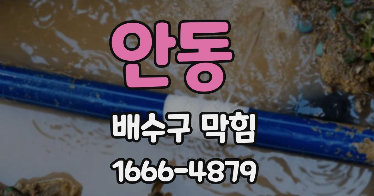 안동 배수구 막힘