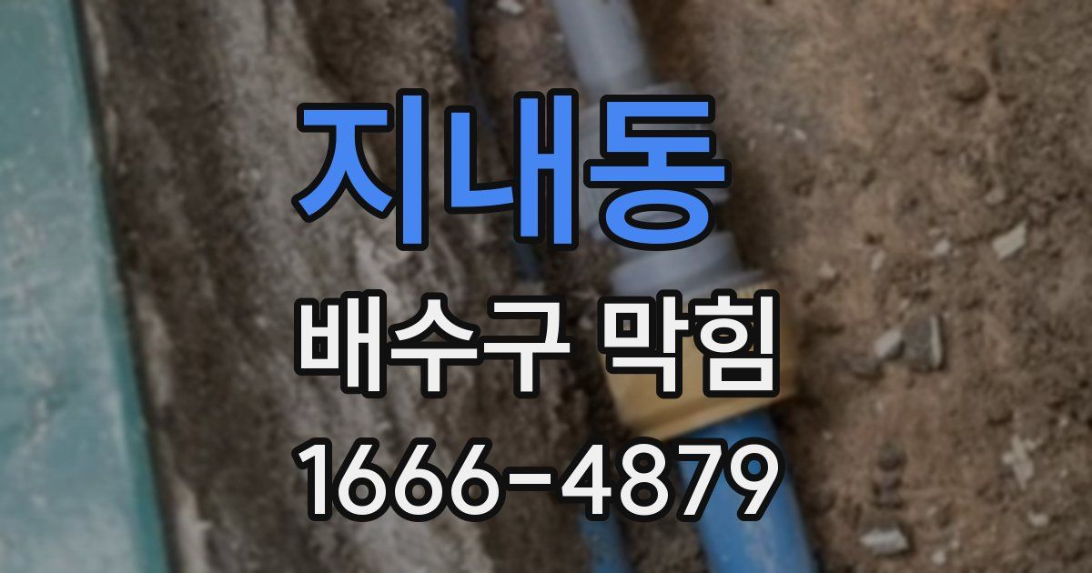 지내동 배수구 막힘
