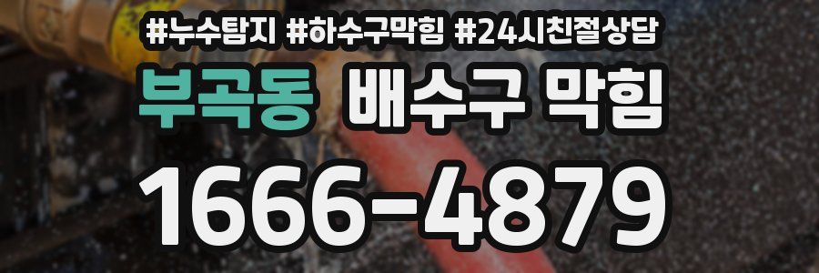 부곡동 배수구 막힘