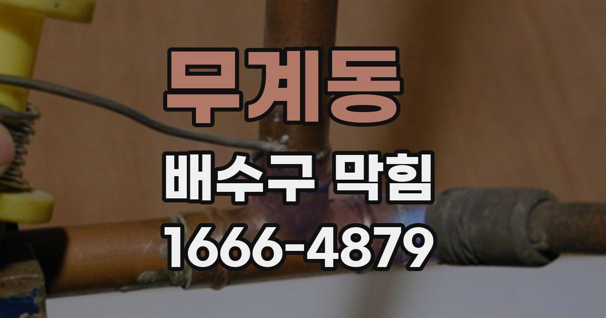 무계동 배수구 막힘