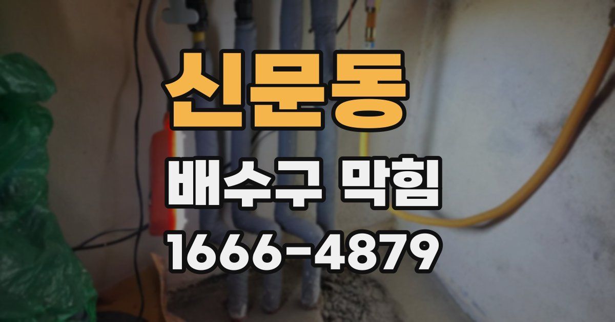 신문동 배수구 막힘