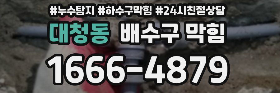대청동 배수구 막힘