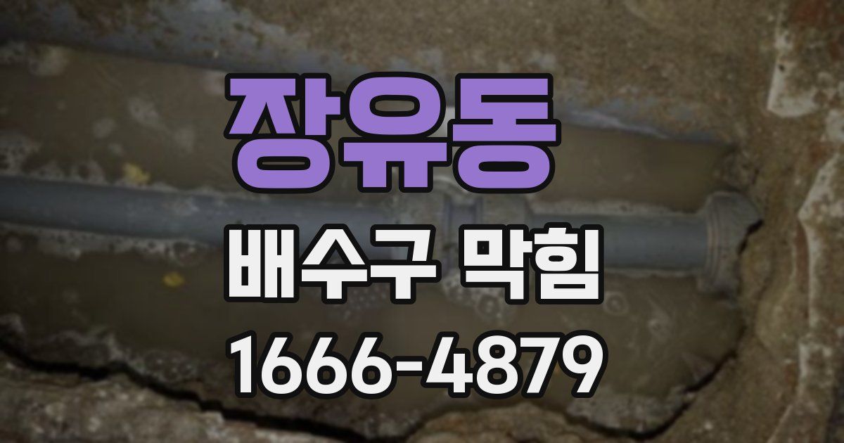 장유동 배수구 막힘