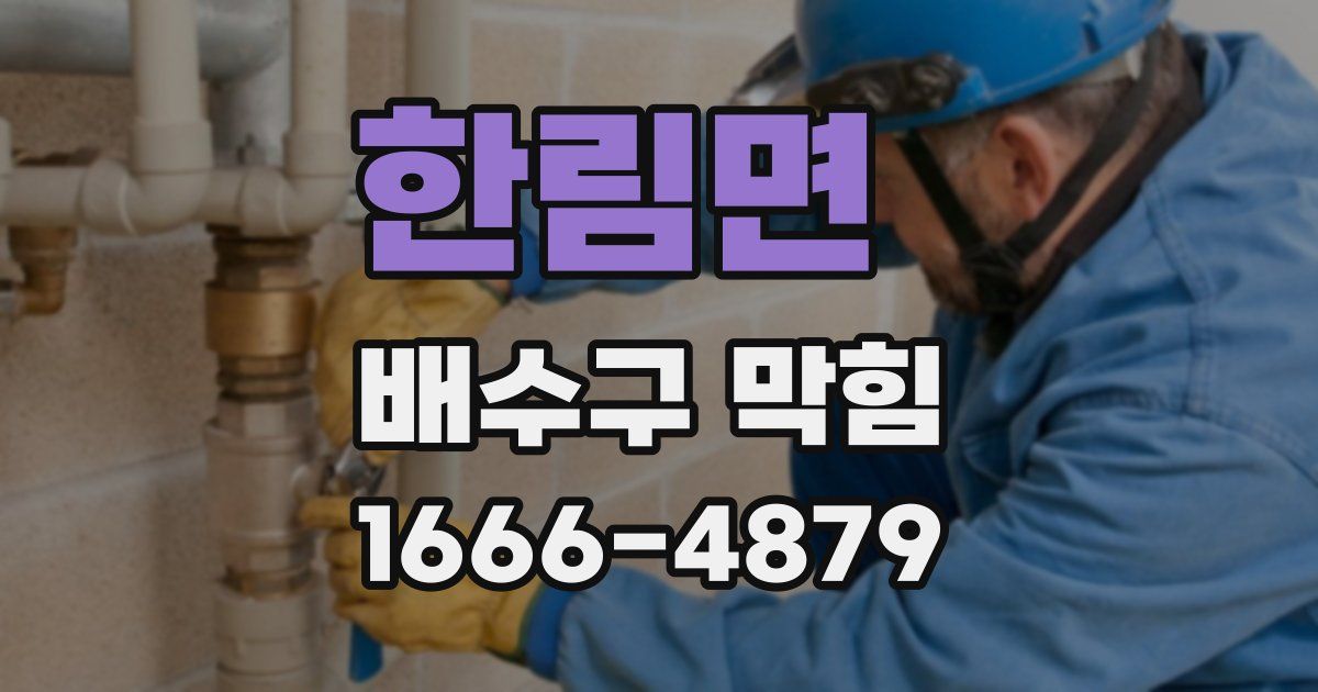 한림면 배수구 막힘