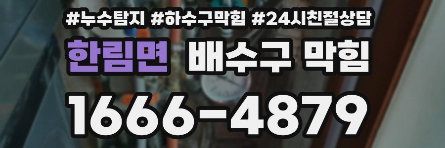 한림면 배수구 막힘
