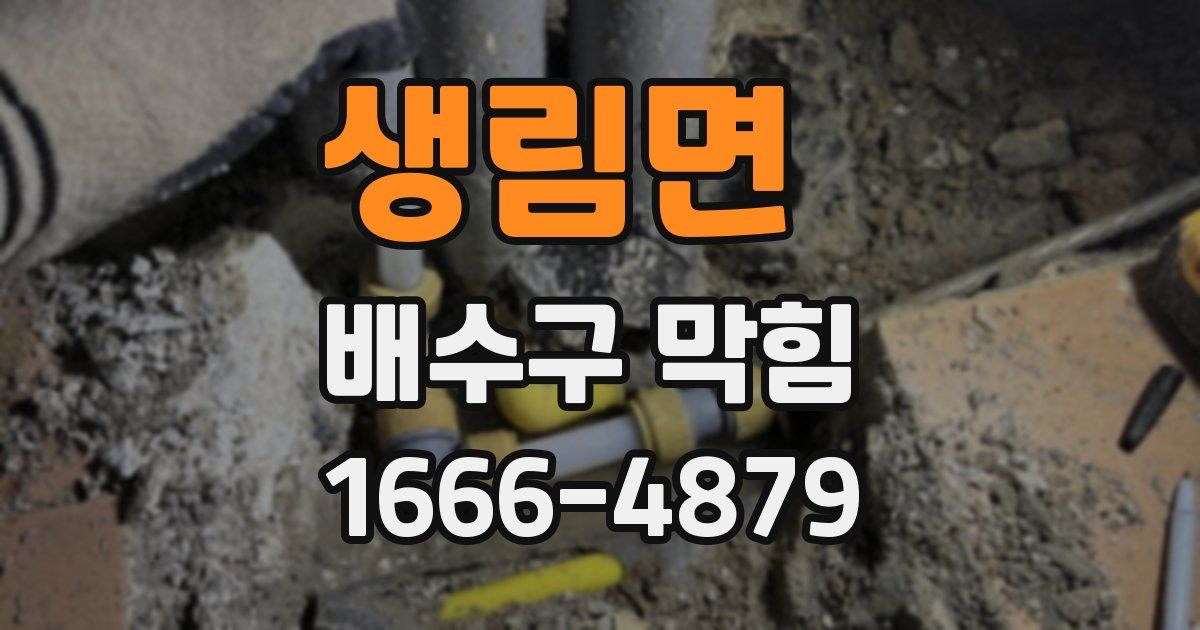 생림면 배수구 막힘