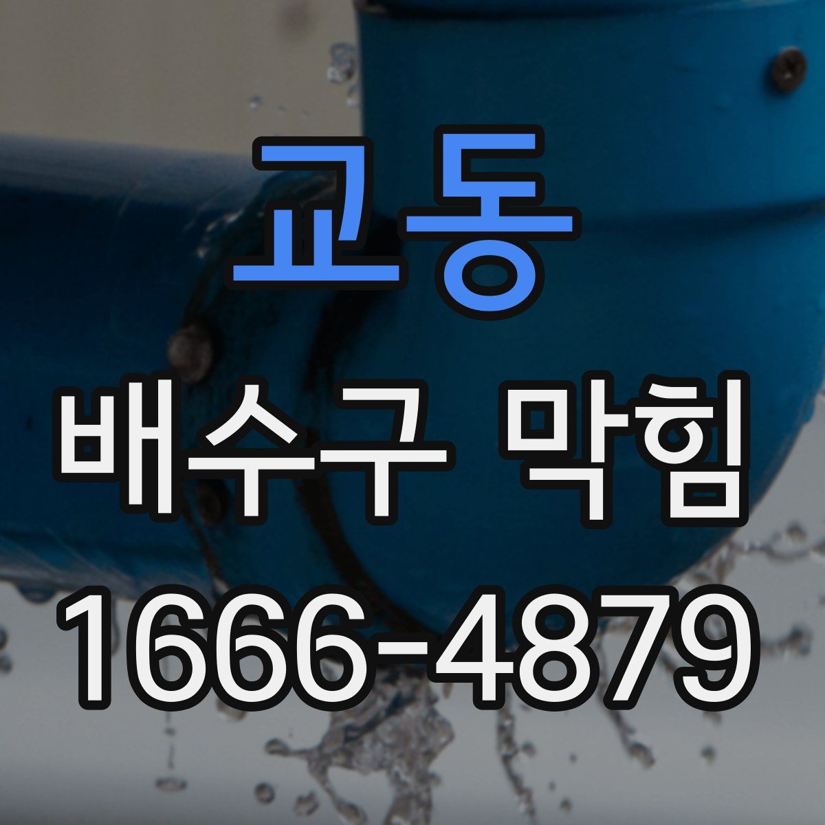 교동 배수구 막힘