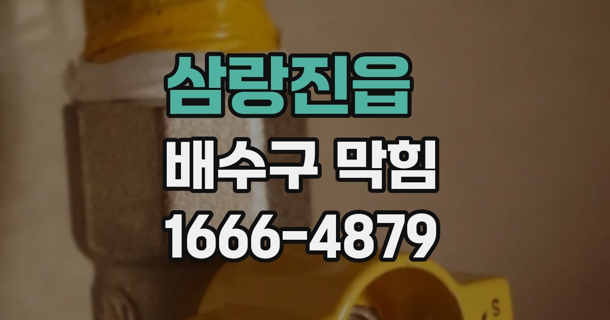 삼랑진읍 배수구 막힘