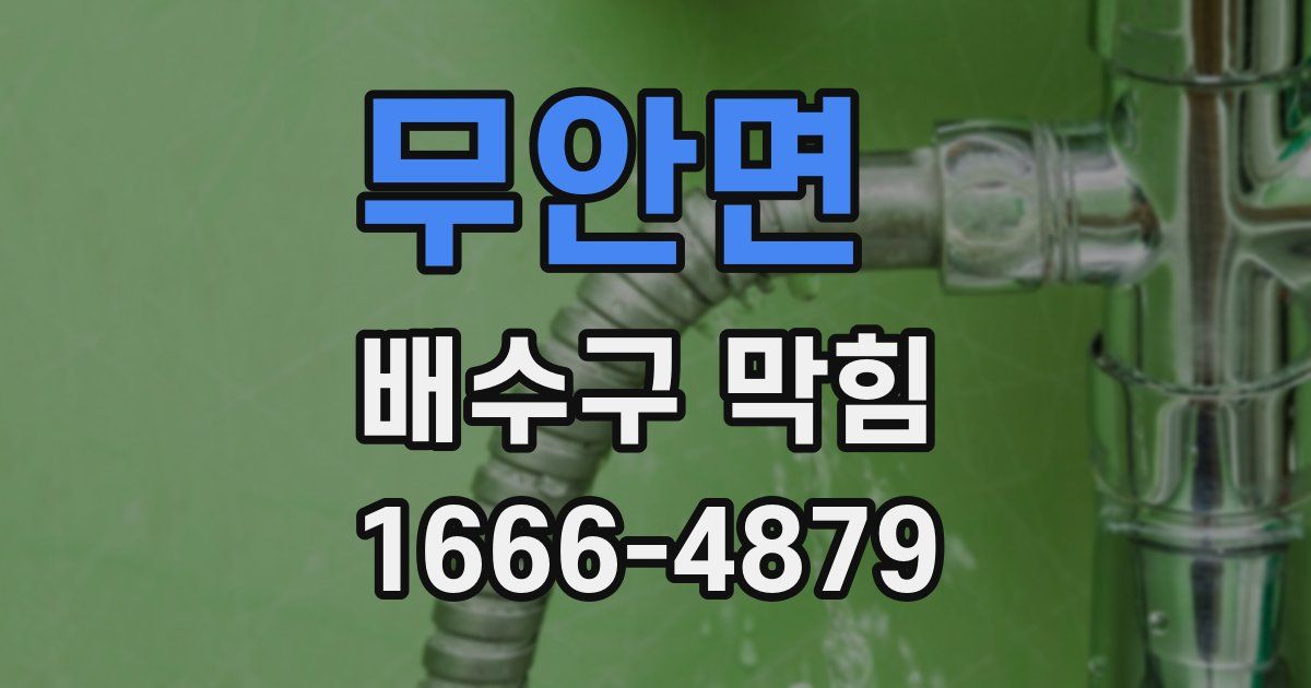 무안면 배수구 막힘
