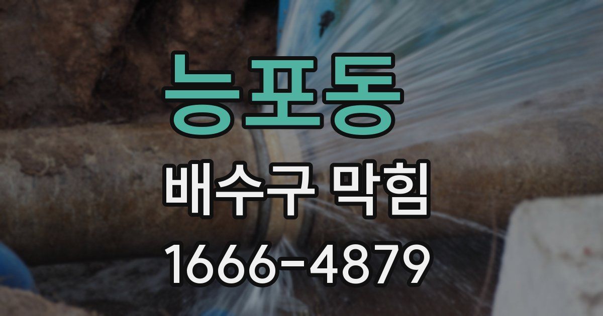 능포동 배수구 막힘