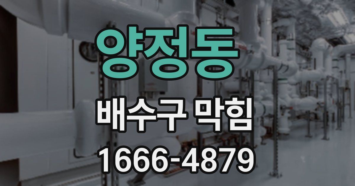 양정동 배수구 막힘