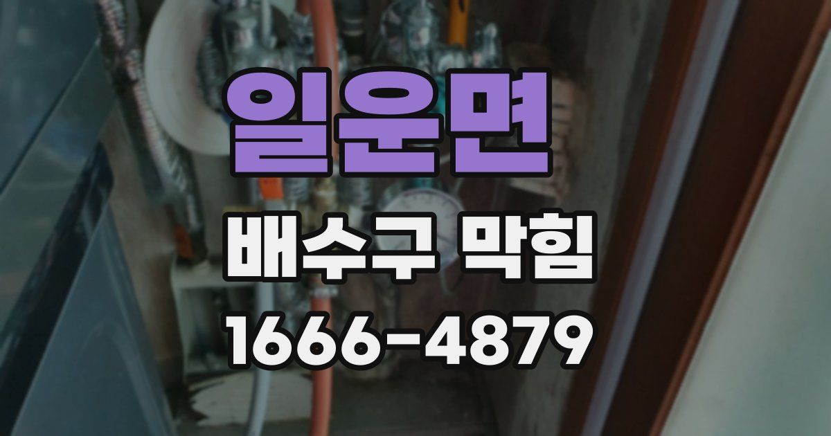 일운면 배수구 막힘
