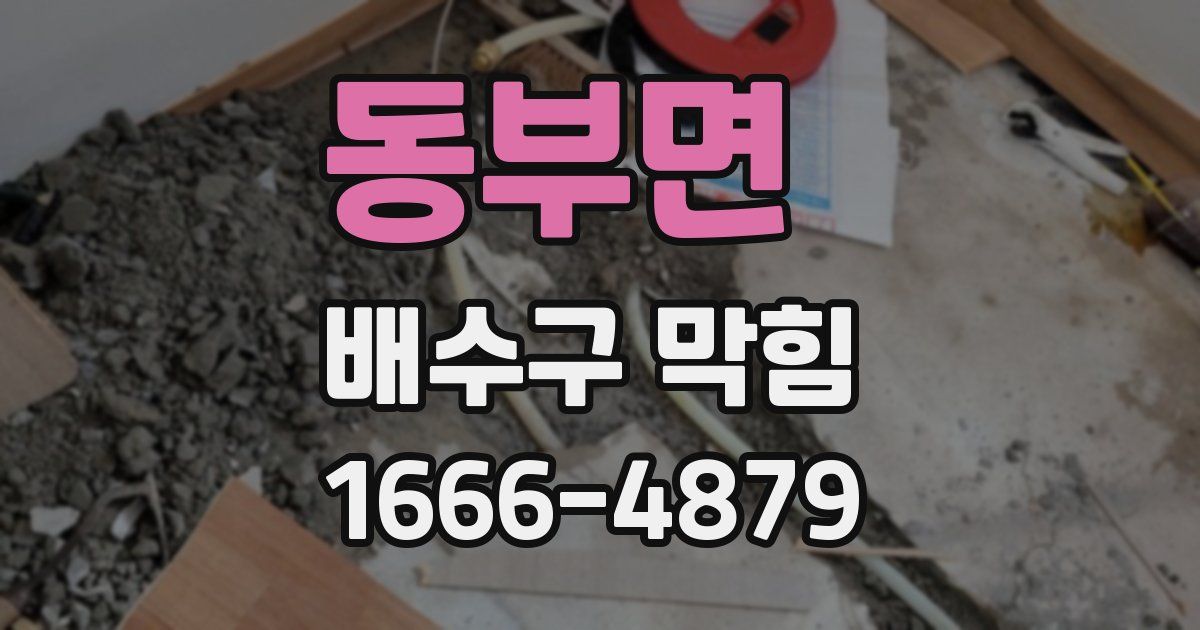 동부면 배수구 막힘