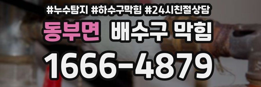 동부면 배수구 막힘
