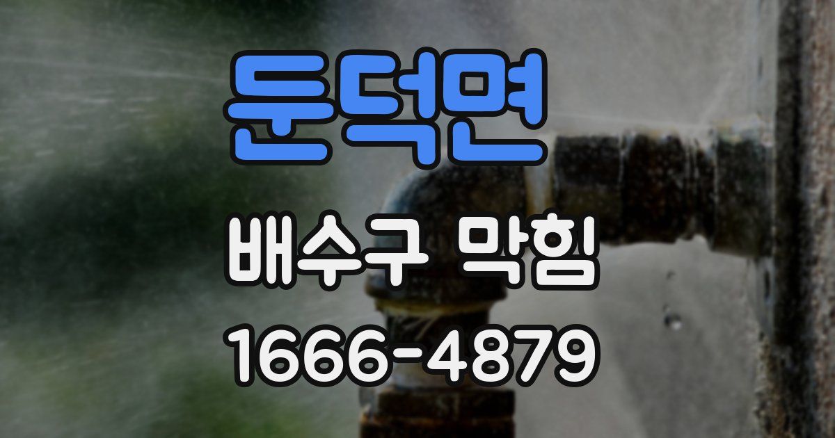 둔덕면 배수구 막힘