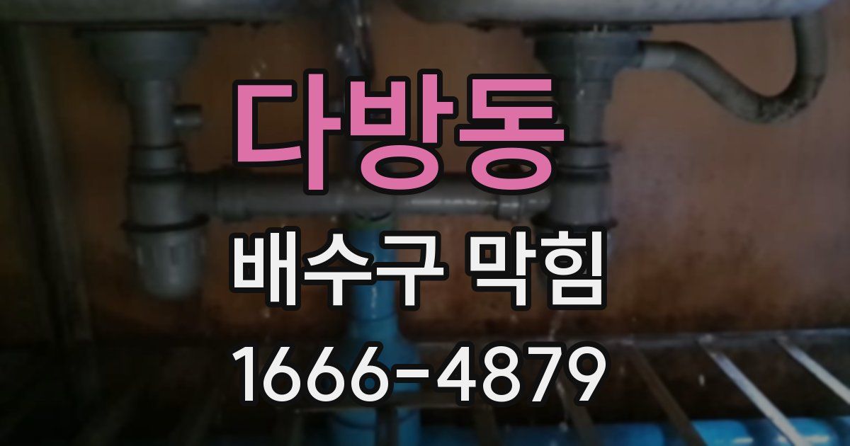 다방동 배수구 막힘