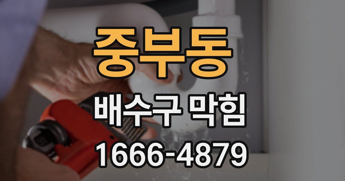 중부동 배수구 막힘