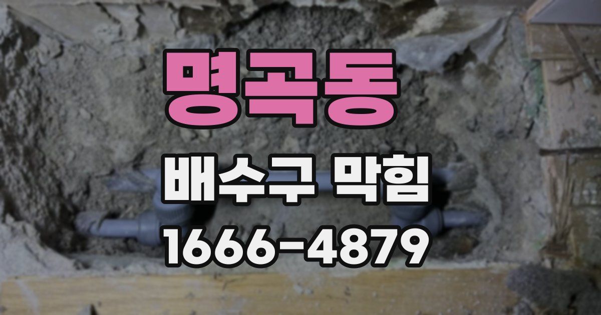 명곡동 배수구 막힘