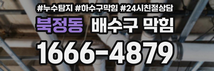 북정동 배수구 막힘