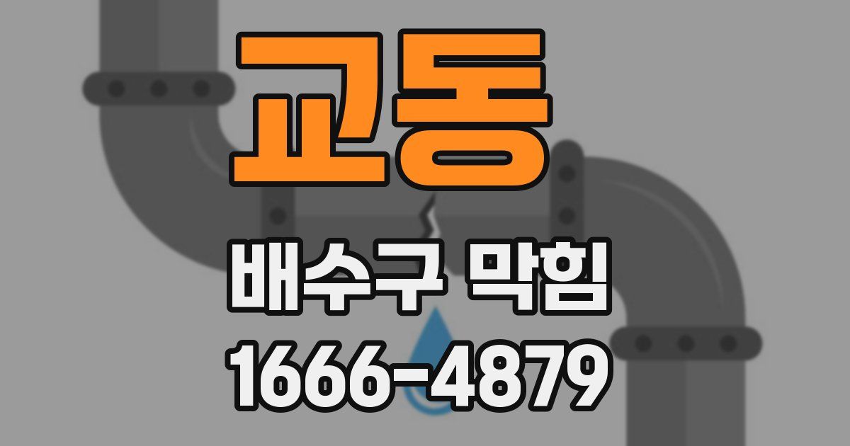 교동 배수구 막힘