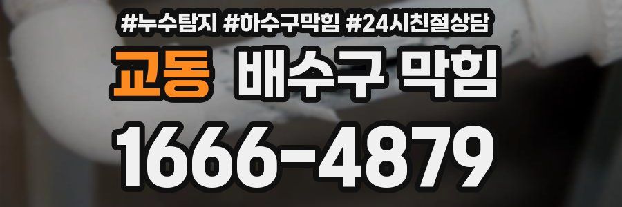 교동 배수구 막힘