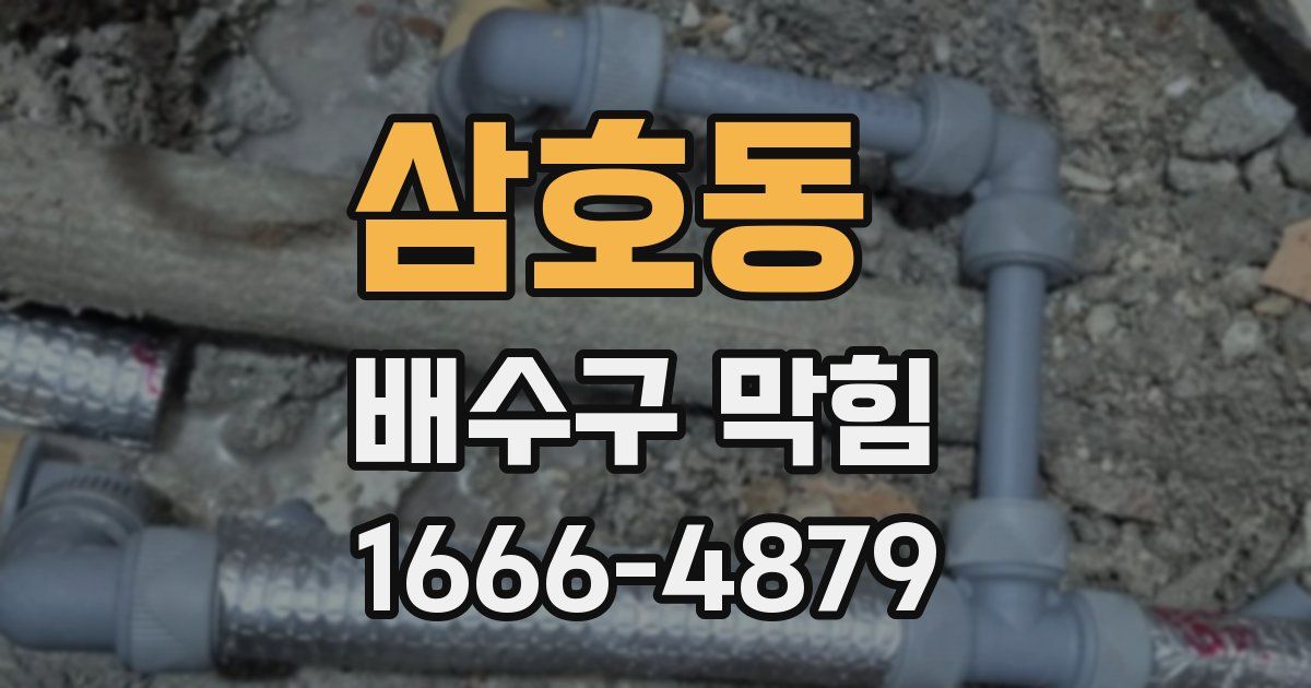 삼호동 배수구 막힘