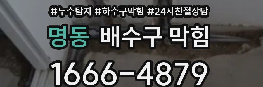 명동 배수구 막힘