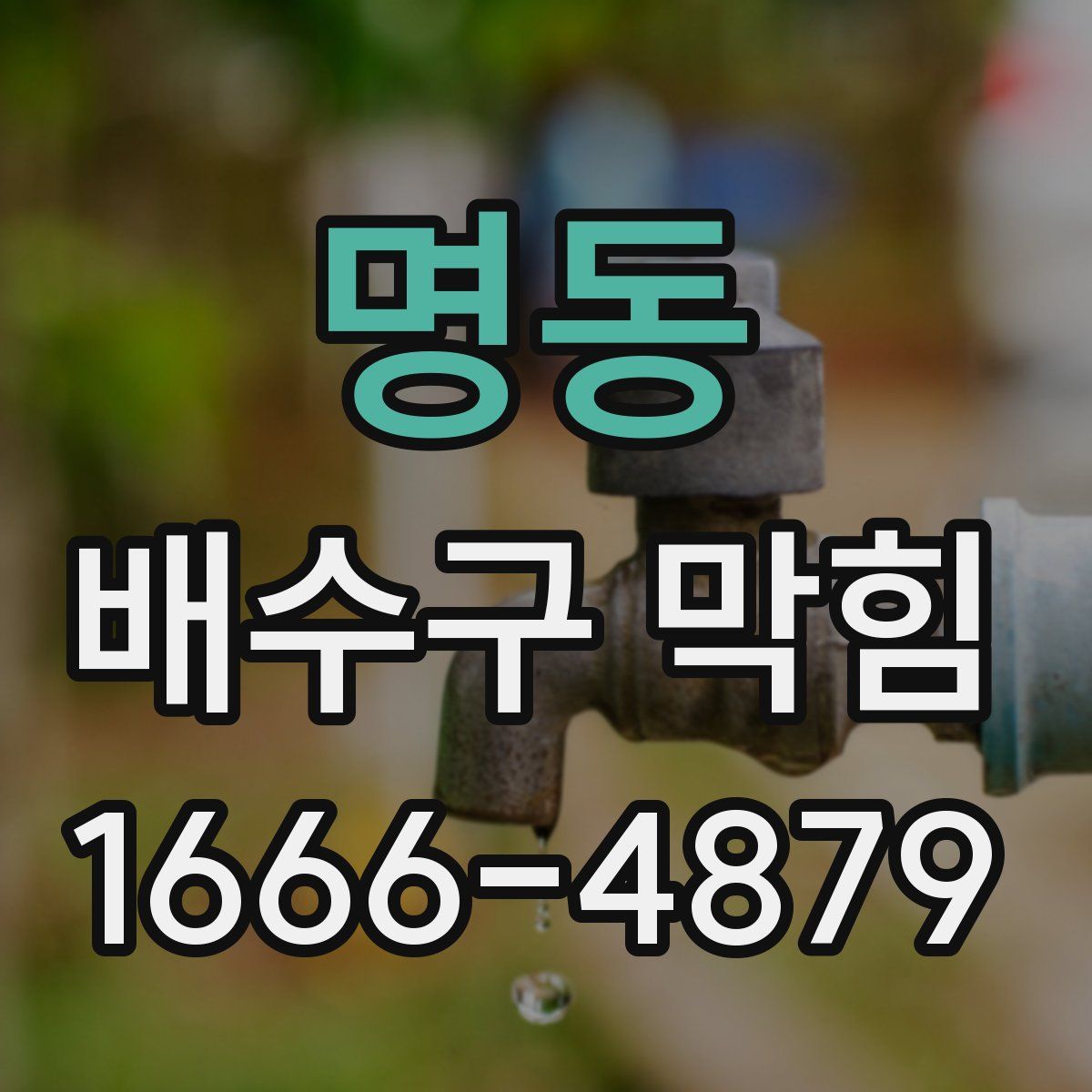명동 배수구 막힘