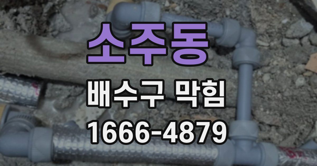 소주동 배수구 막힘