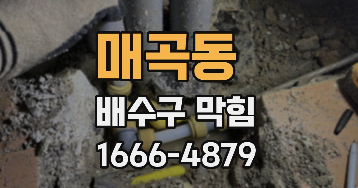 매곡동 배수구 막힘