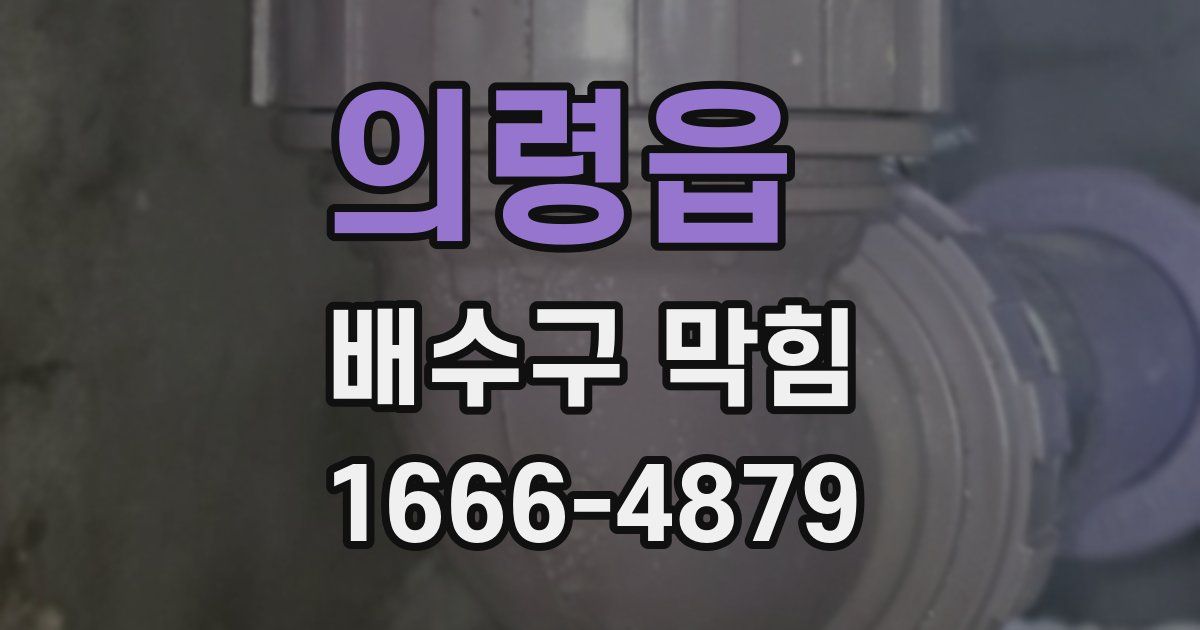 의령읍 배수구 막힘