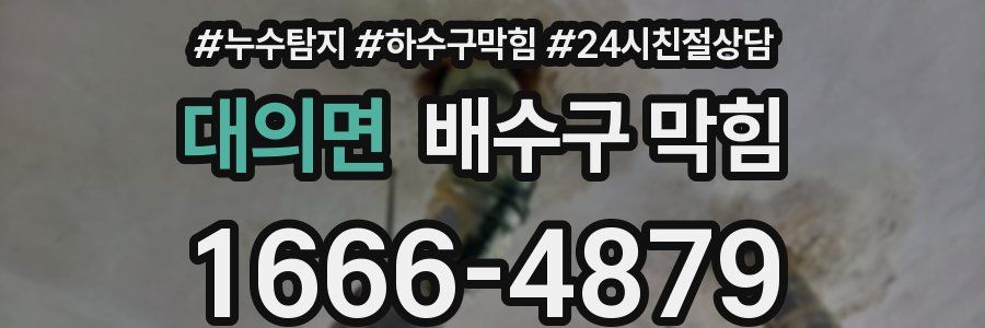 대의면 배수구 막힘