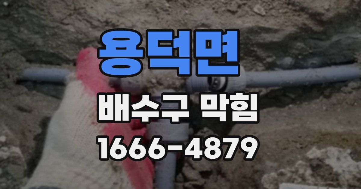 용덕면 배수구 막힘