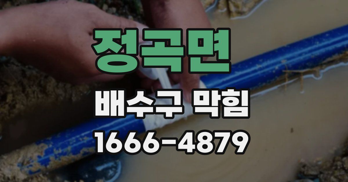 정곡면 배수구 막힘