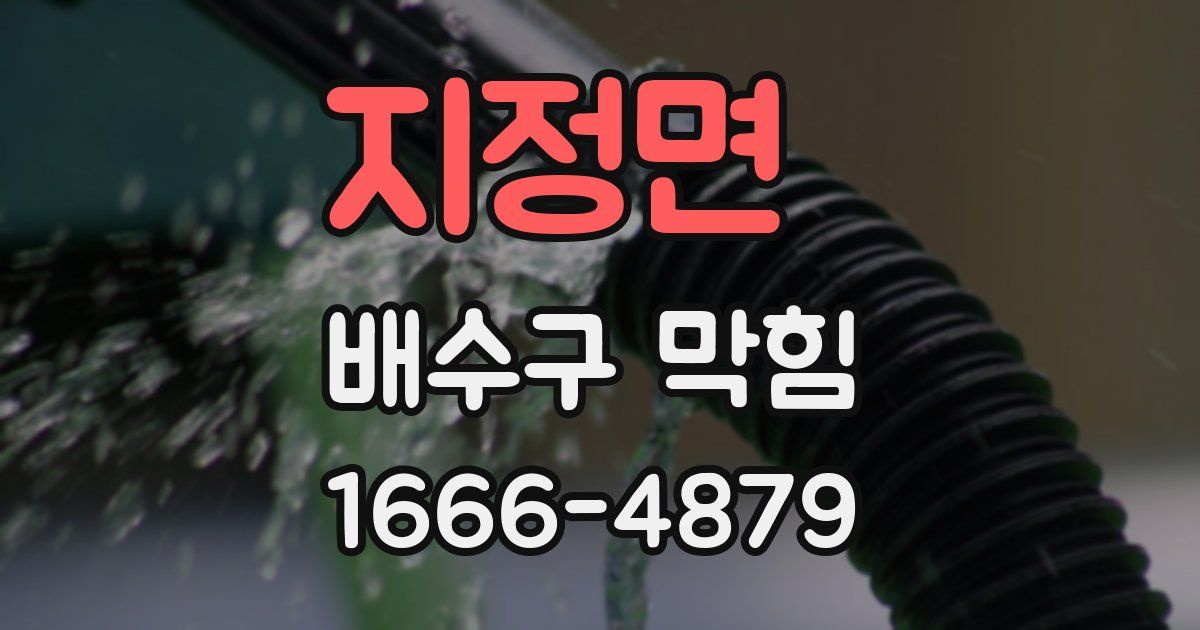 지정면 배수구 막힘