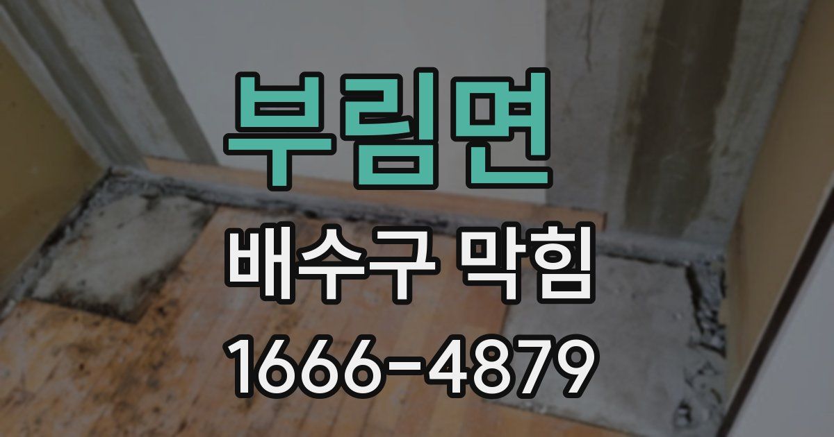 부림면 배수구 막힘