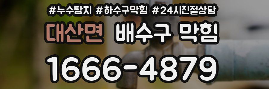 대산면 배수구 막힘