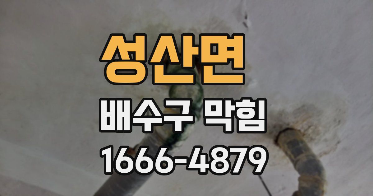 성산면 배수구 막힘