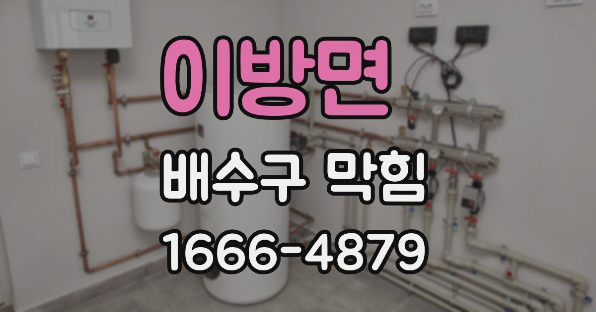 이방면 배수구 막힘