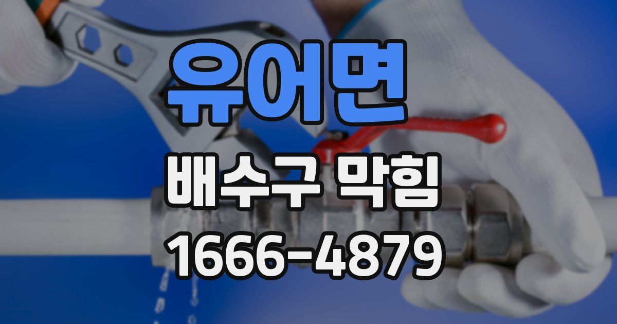 유어면 배수구 막힘