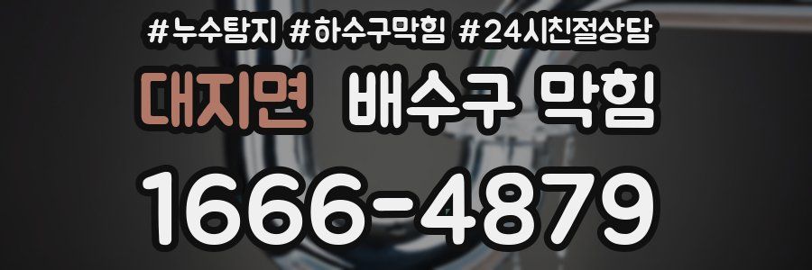 대지면 배수구 막힘