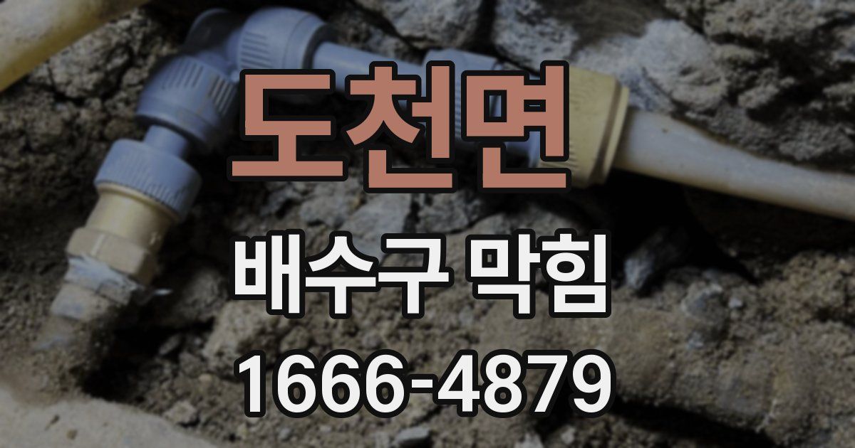 도천면 배수구 막힘