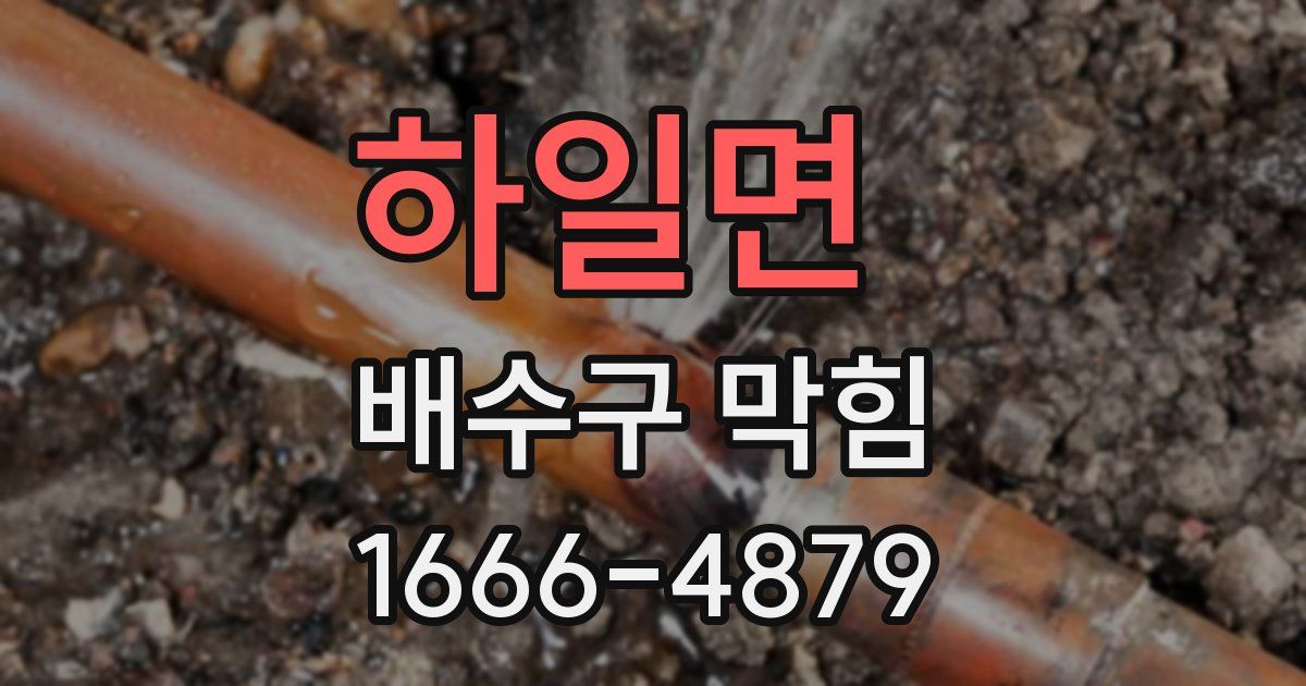 하일면 배수구 막힘