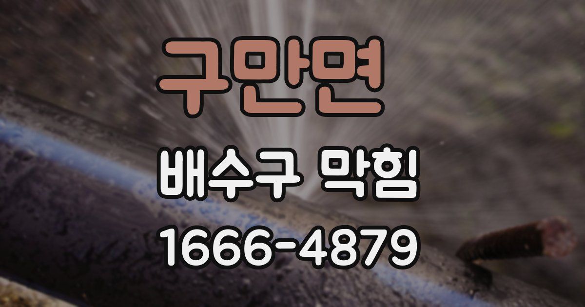 구만면 배수구 막힘