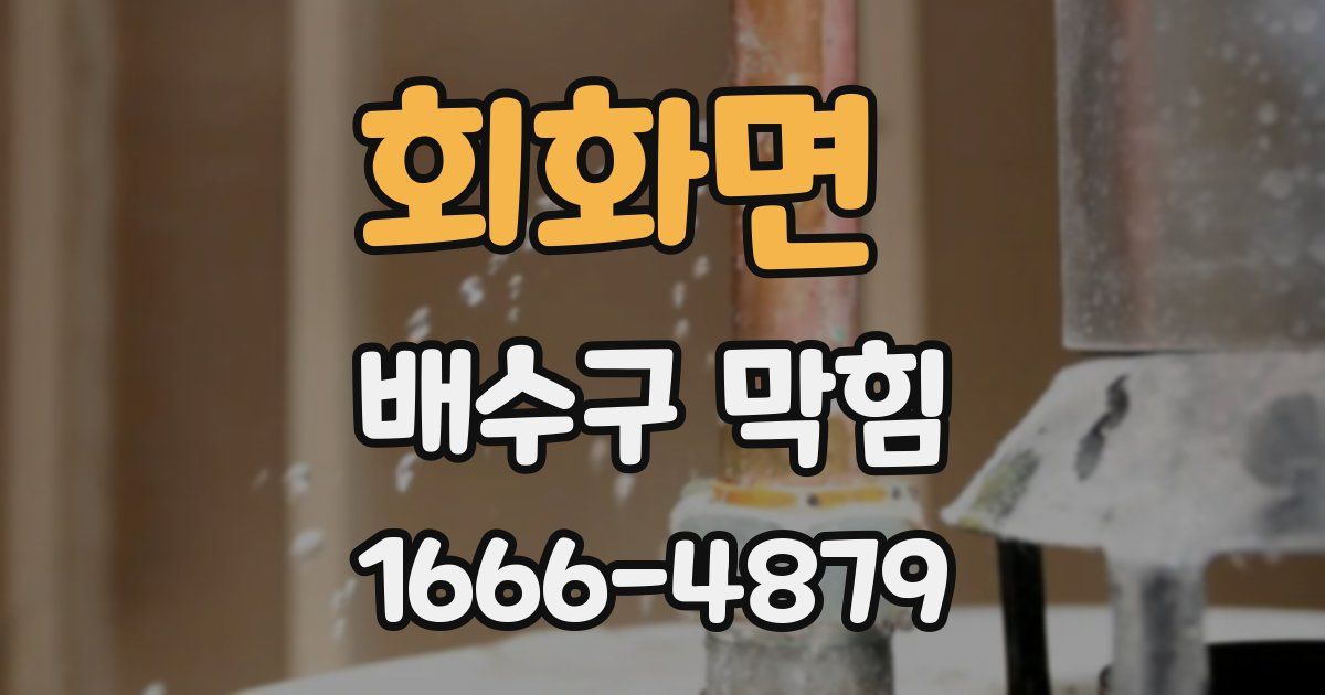 회화면 배수구 막힘
