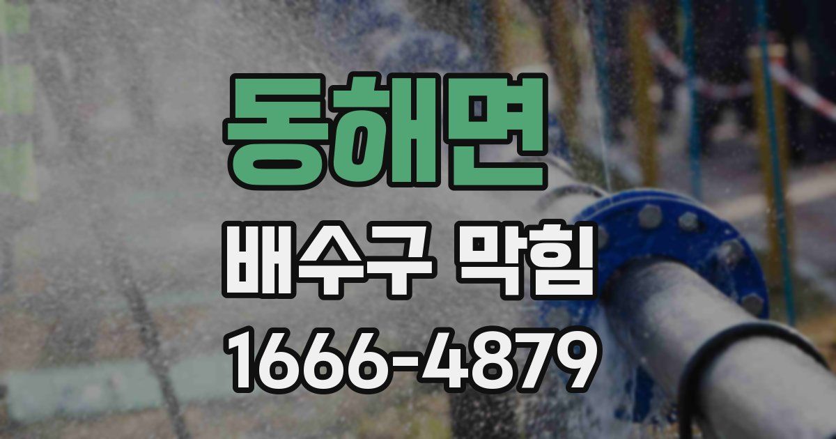 동해면 배수구 막힘