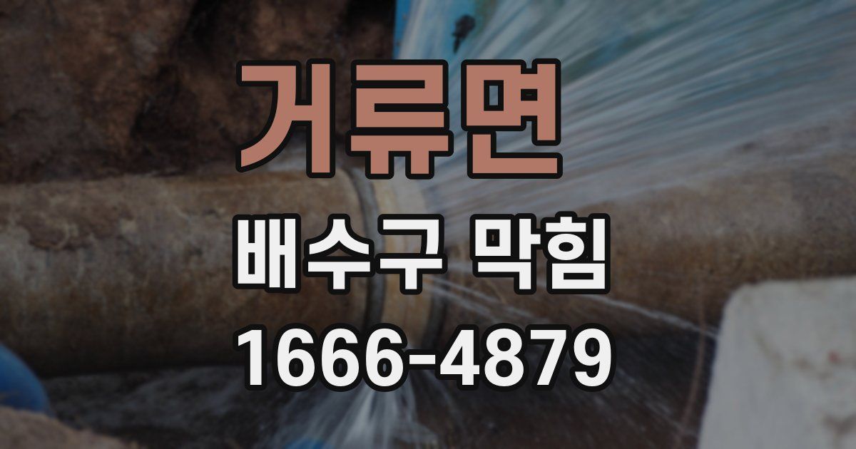거류면 배수구 막힘