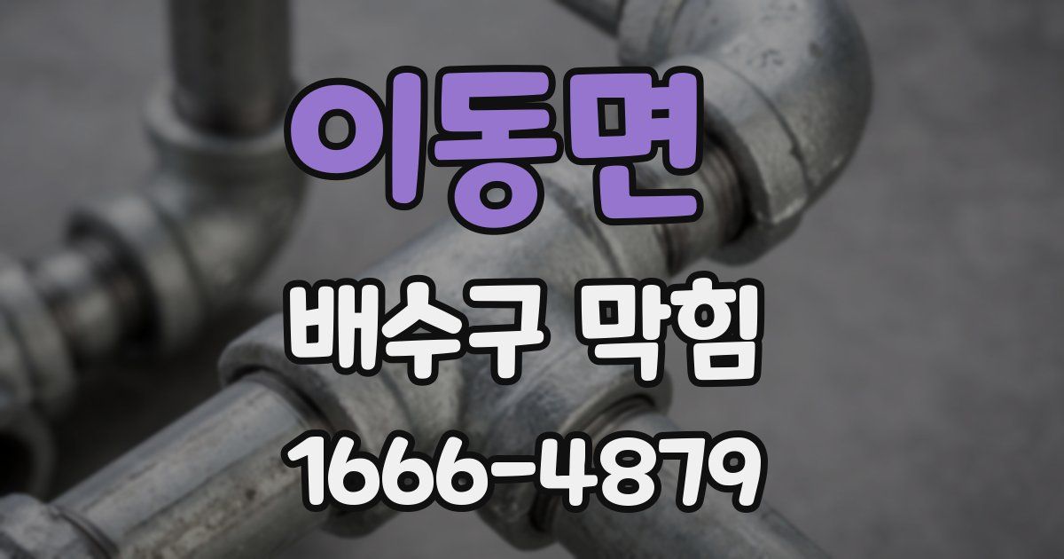 이동면 배수구 막힘